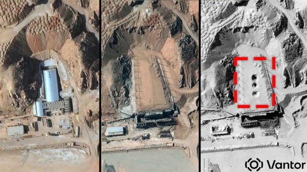 卫星图像: 美军B-2轰炸机扔下钻地弹, 又炸了伊朗核设施?
